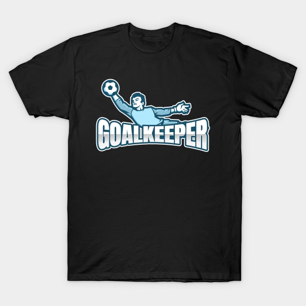 Football goalkeeper - blue T-Shirt by BB Funny Store